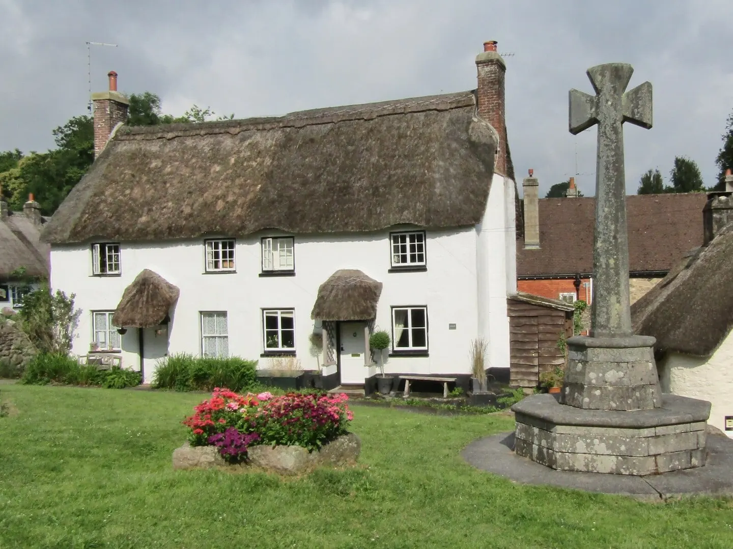 Photo of Lustleigh, a village in Dartmoor, Devon, south west England.