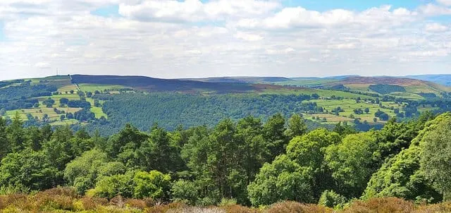 Photo of Longshaw Country Park, a country park near Grindleford in the Peak District, Derbyshire, central England.