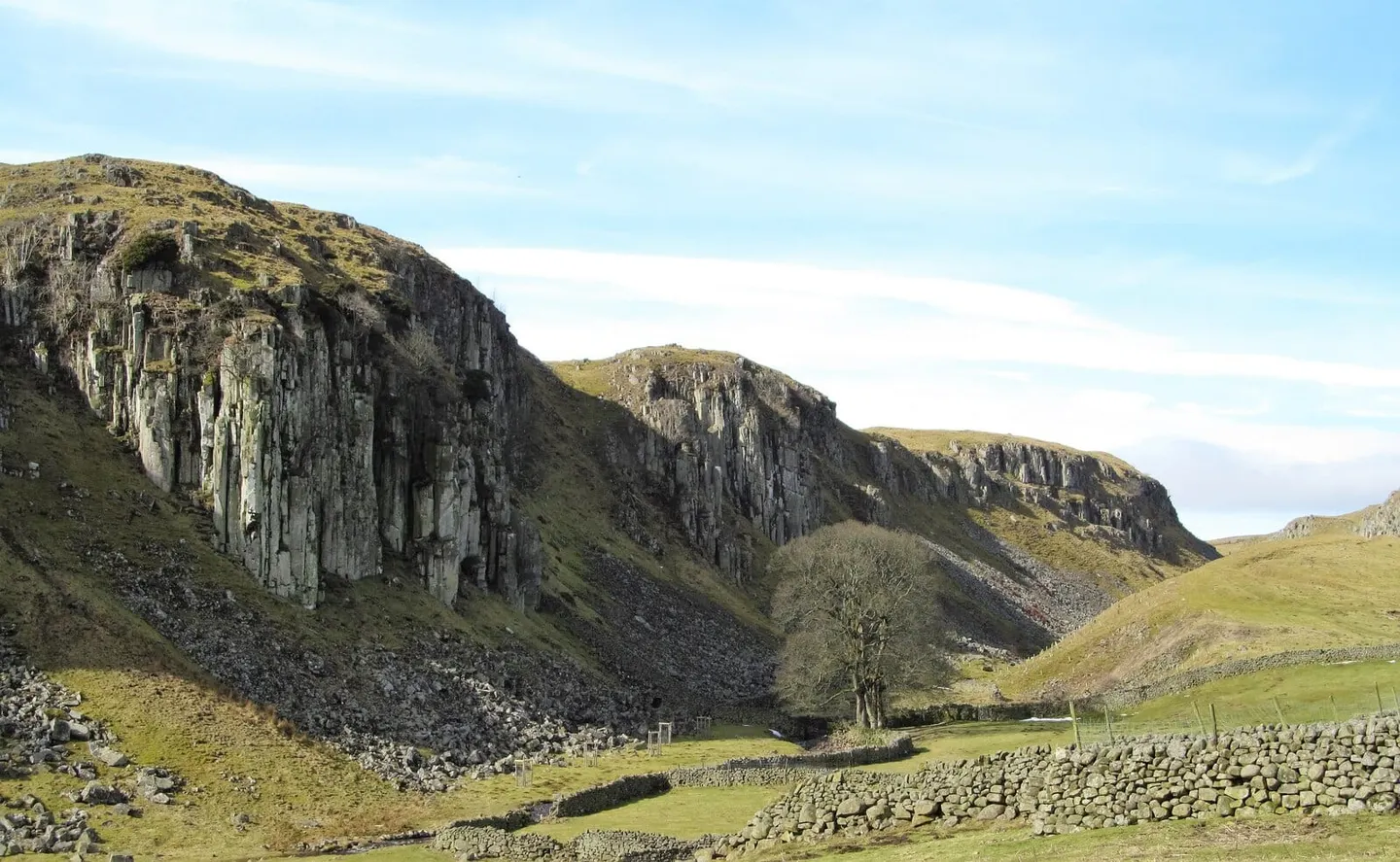 Photo of Holwick Scars, a rock formation in the North Pennines, County Durham, north east England.