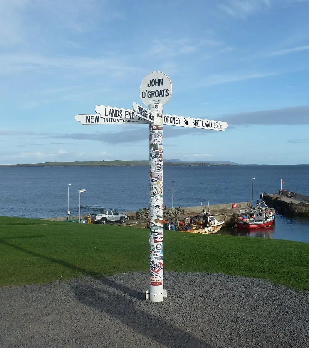 Photo: John o' Groats Signpost, a viewpoint in Highland, the Scottish Highlands and Islands.