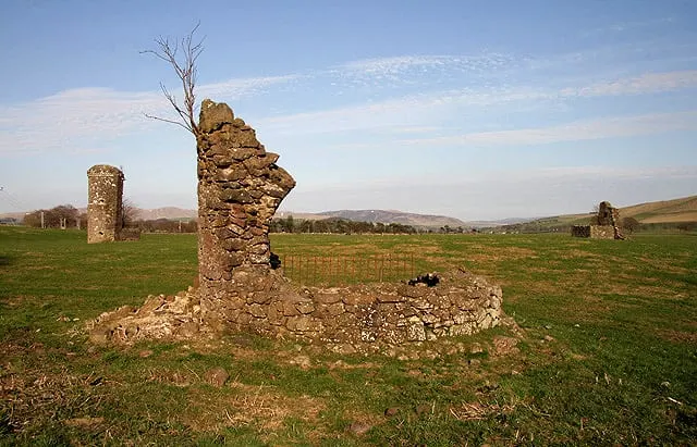 Photo of Boghall Castle, Biggar, a ruined castle in South Lanarkshire, southern Scotland.