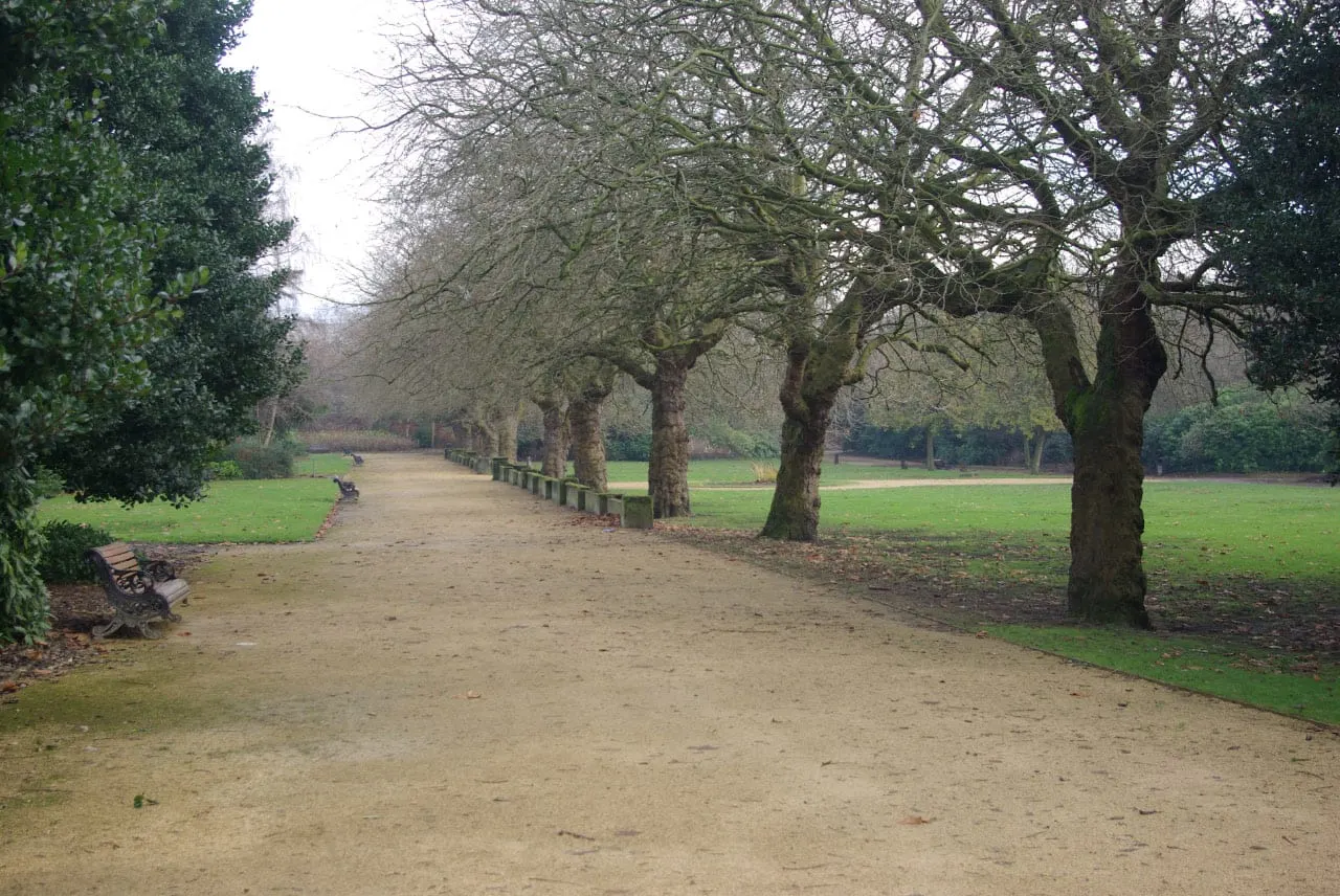 Photo of Wavertree Botanic Garden and Park, a Grade II* registered house & garden near Liverpool, Merseyside, north west England.