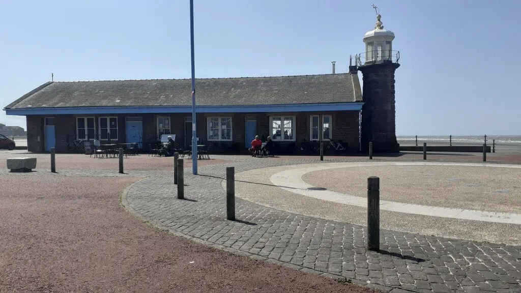 Photo of Stone Jetty, a landmark near Morecambe, Lancashire, north west England.