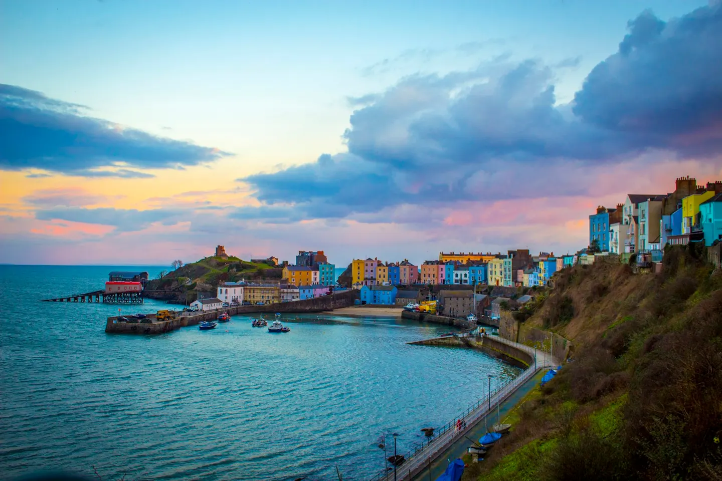 Photo of Tenby, a village in Pembrokeshire, south west Wales.