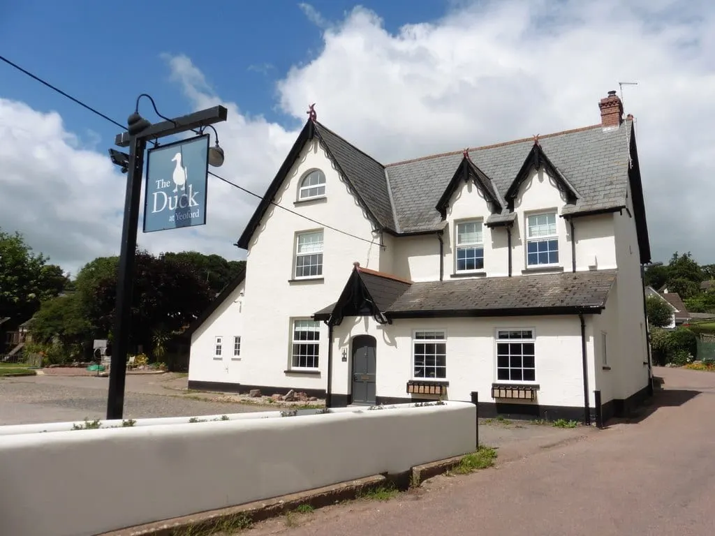 Photo of The Duck at Yeoford, a pub in Devon, south west England.