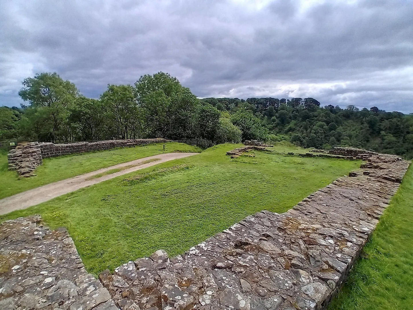 Photo of Harrow's Scar Milecastle, a milecastle near Haltwhistle, Cumbria, north west England.