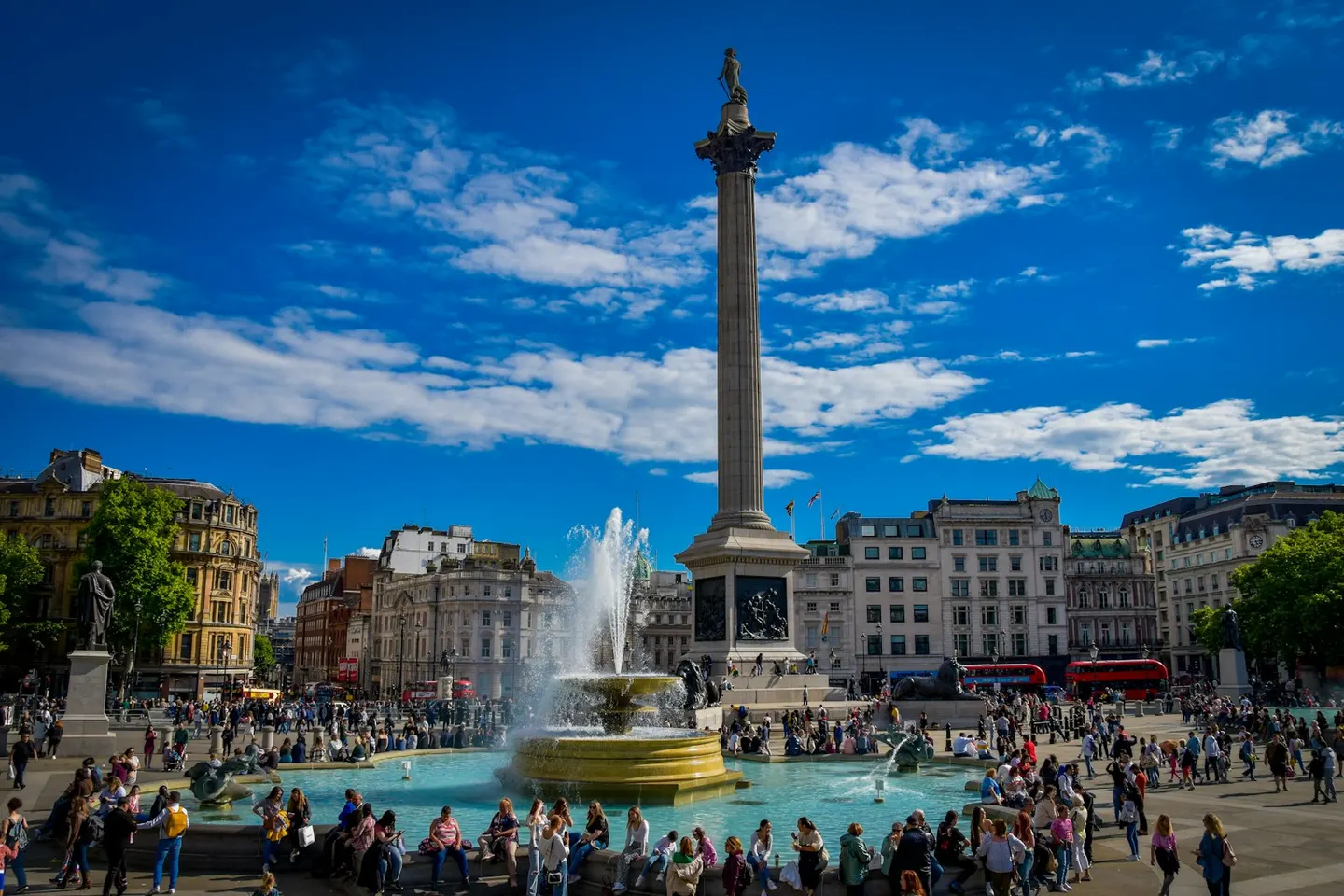 Photo of Trafalgar Square, a Grade I registered house & garden in London, England.