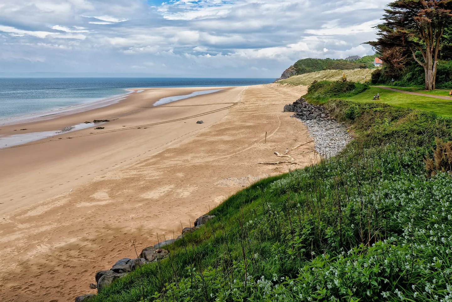 Photo of Caldey Island, an island in Pembrokeshire, south west Wales.