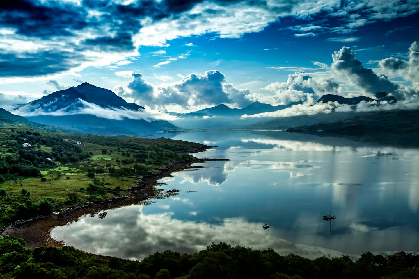Photo of Torridon, a National Nature Reserve near Lower Diabaig in the Wester Ross, Highland, the Scottish Highlands and Islands.