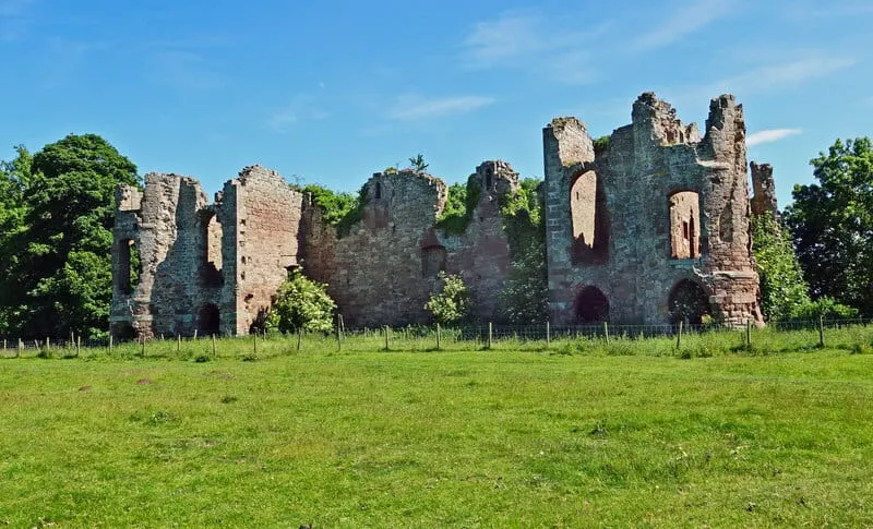 Photo of Twizel tower house, a ruined tower house near Norham, Northumberland, north east England.