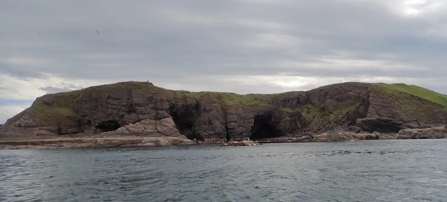 Photo of Cullykhan Bay, a beach near Pennan, Aberdeenshire, north east Scotland.