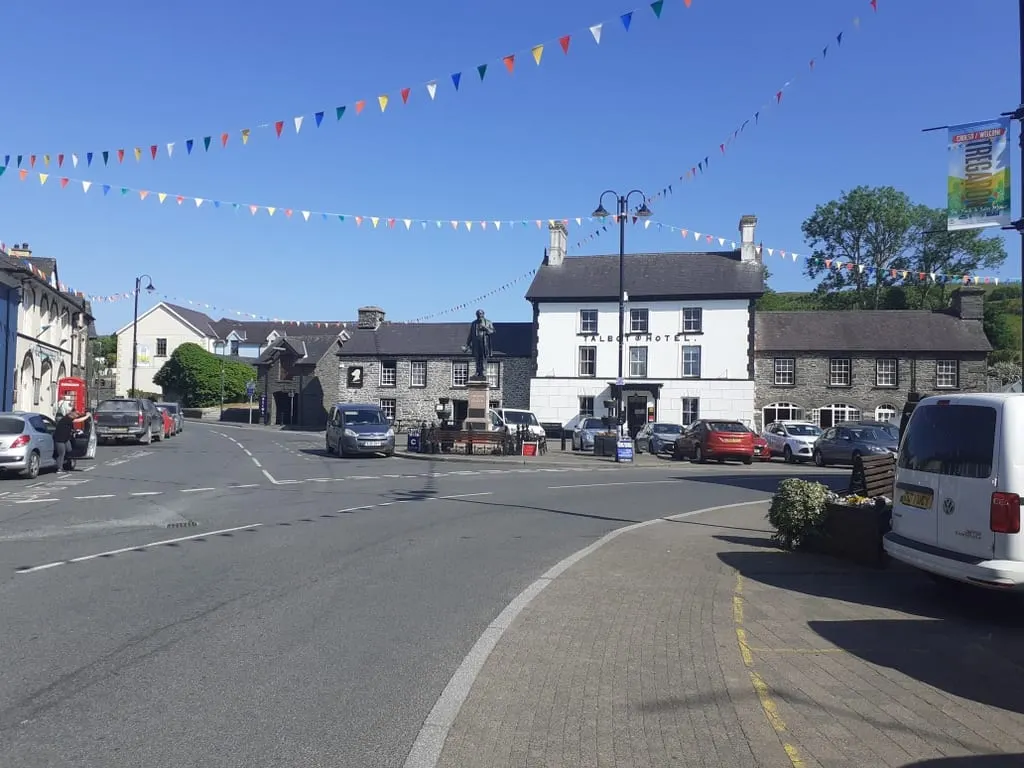 Photo of Y Talbot, a pub near Tregaron, Ceredigion, mid Wales.