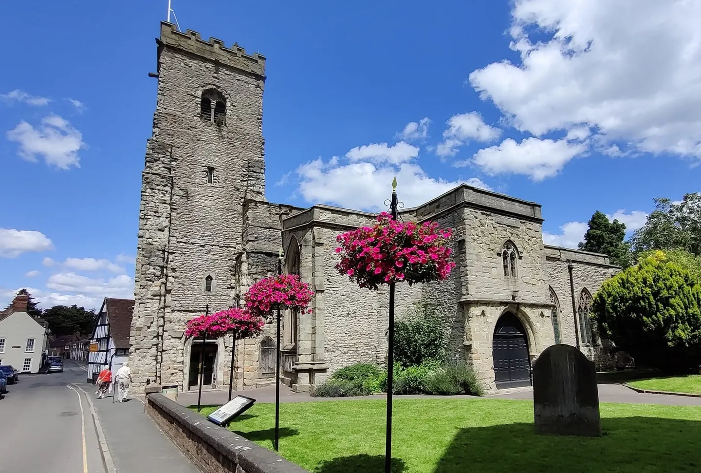 Photo of Holy Trinity Church, Much Wenlock, a church in Shropshire, central England.