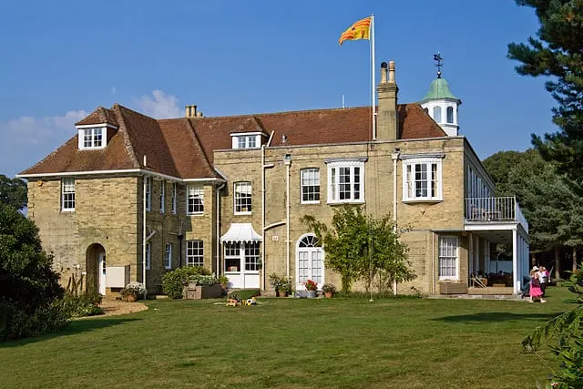 Photo of Cadland House, a Grade II* registered house & garden near Cowes in the New Forest, Hampshire, south east England.