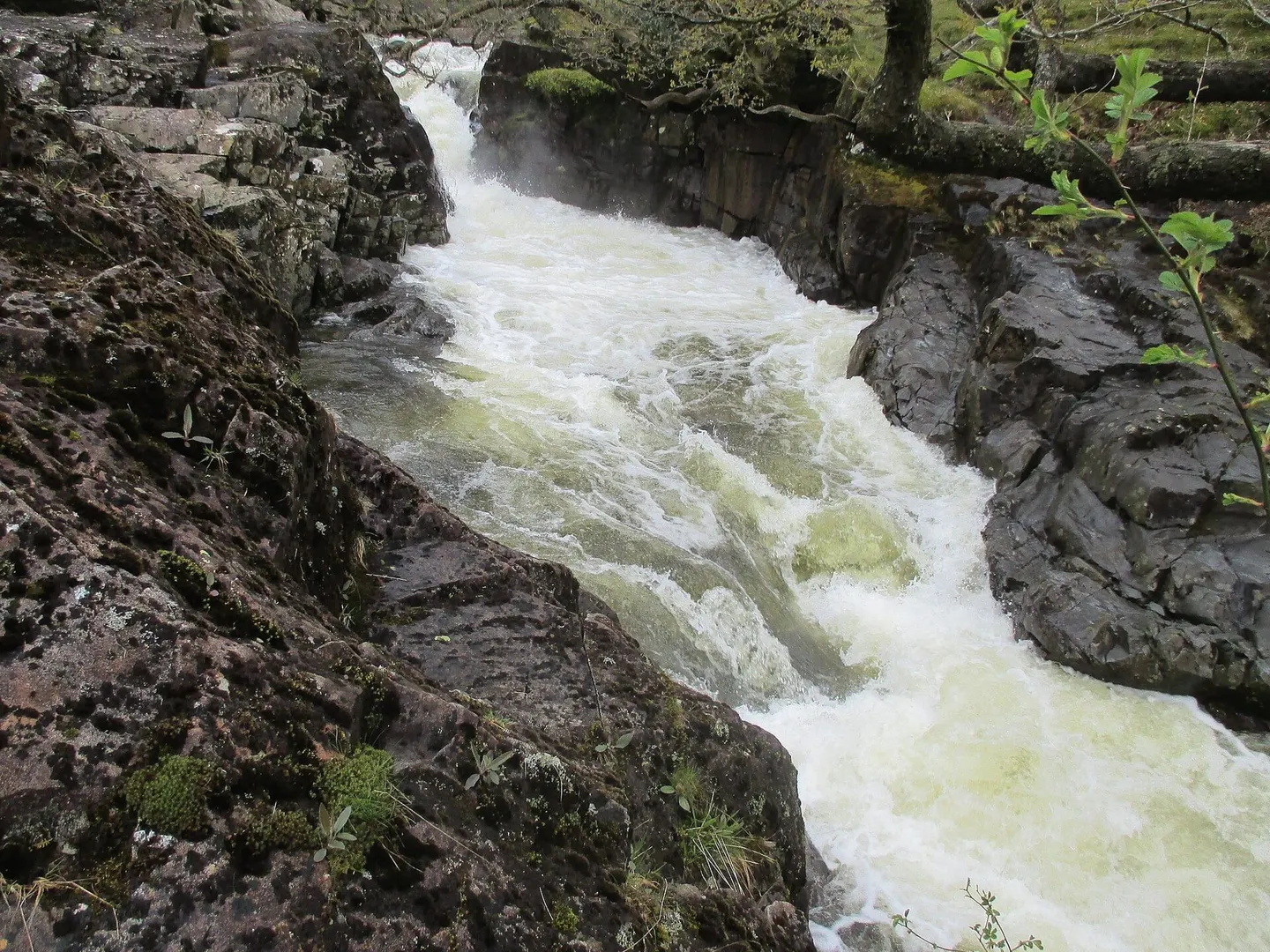 Photo of Galleny Force, a waterfall near Stonethwaite in the Lake District, Cumbria, north west England.