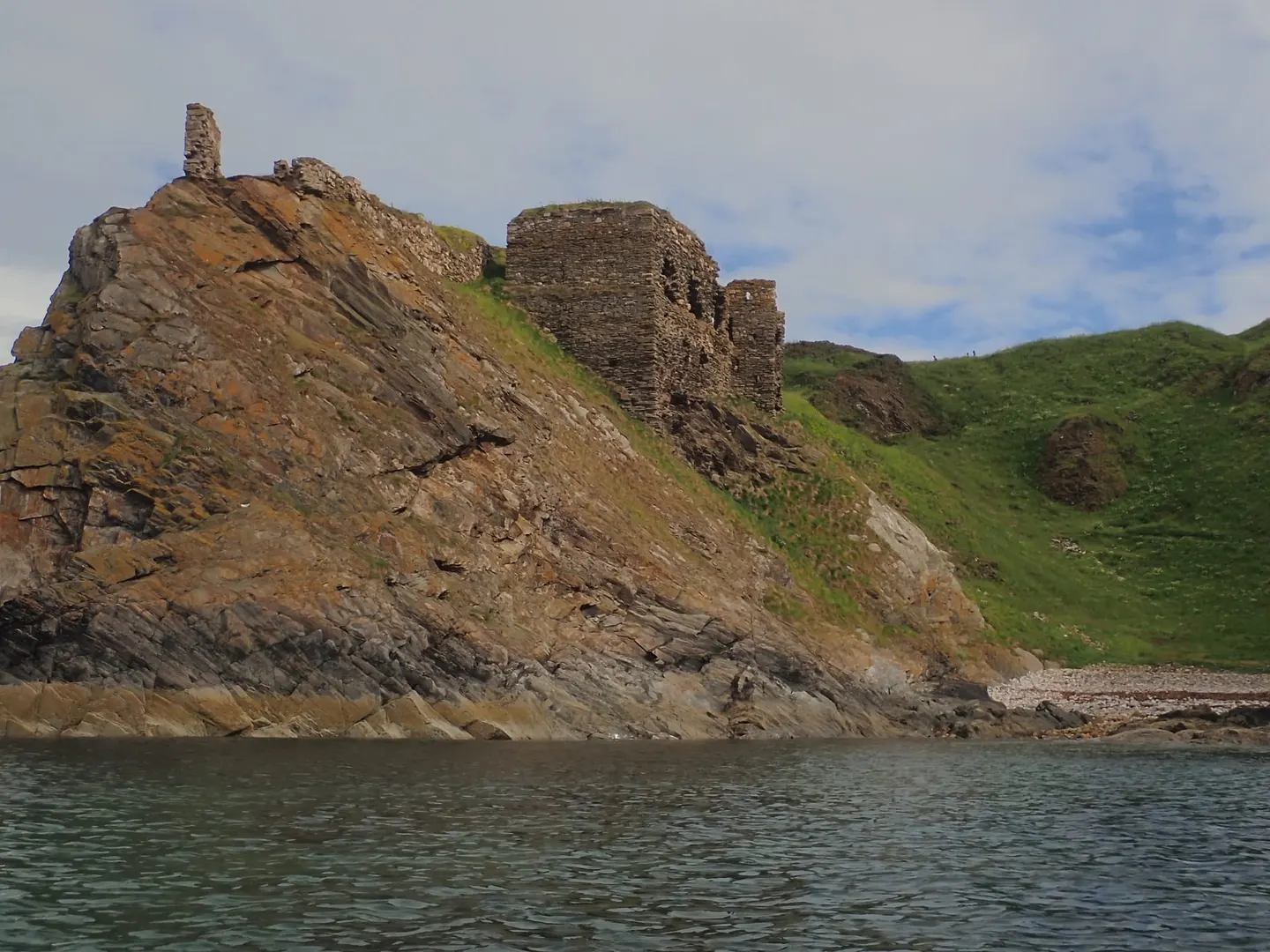 Photo of Findlater Castle, a ruined castle near Sandend, Aberdeenshire, north east Scotland.