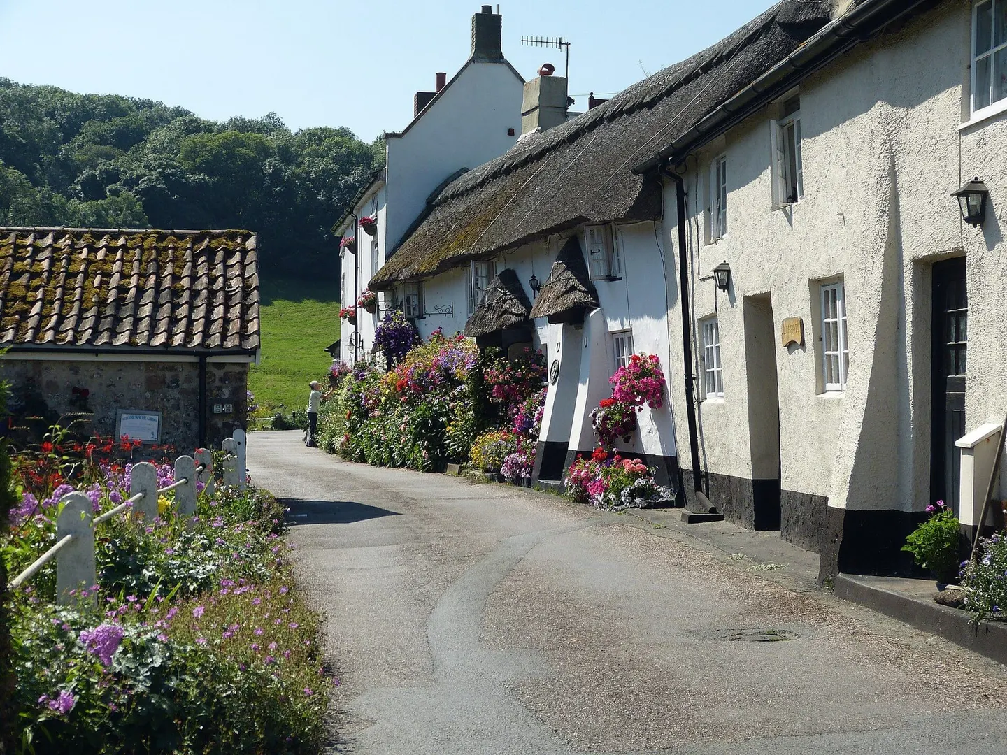 Photo of Branscombe, a village in Devon, south west England.