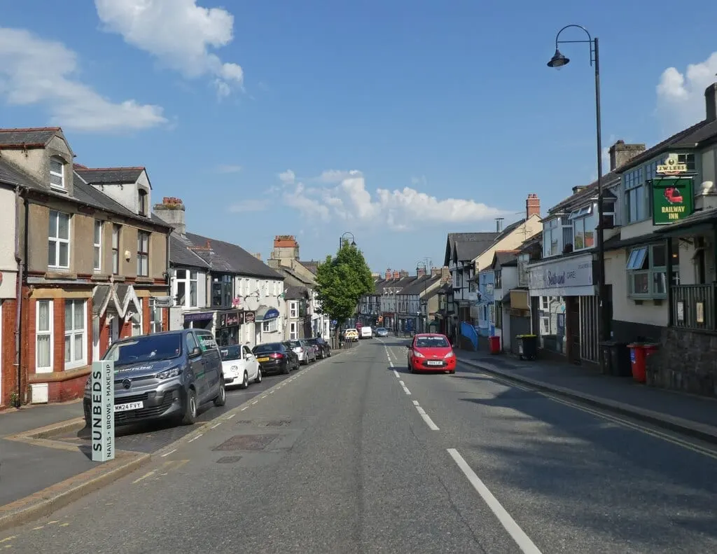 Photo of Llangefni, a village in Anglesey, north Wales.