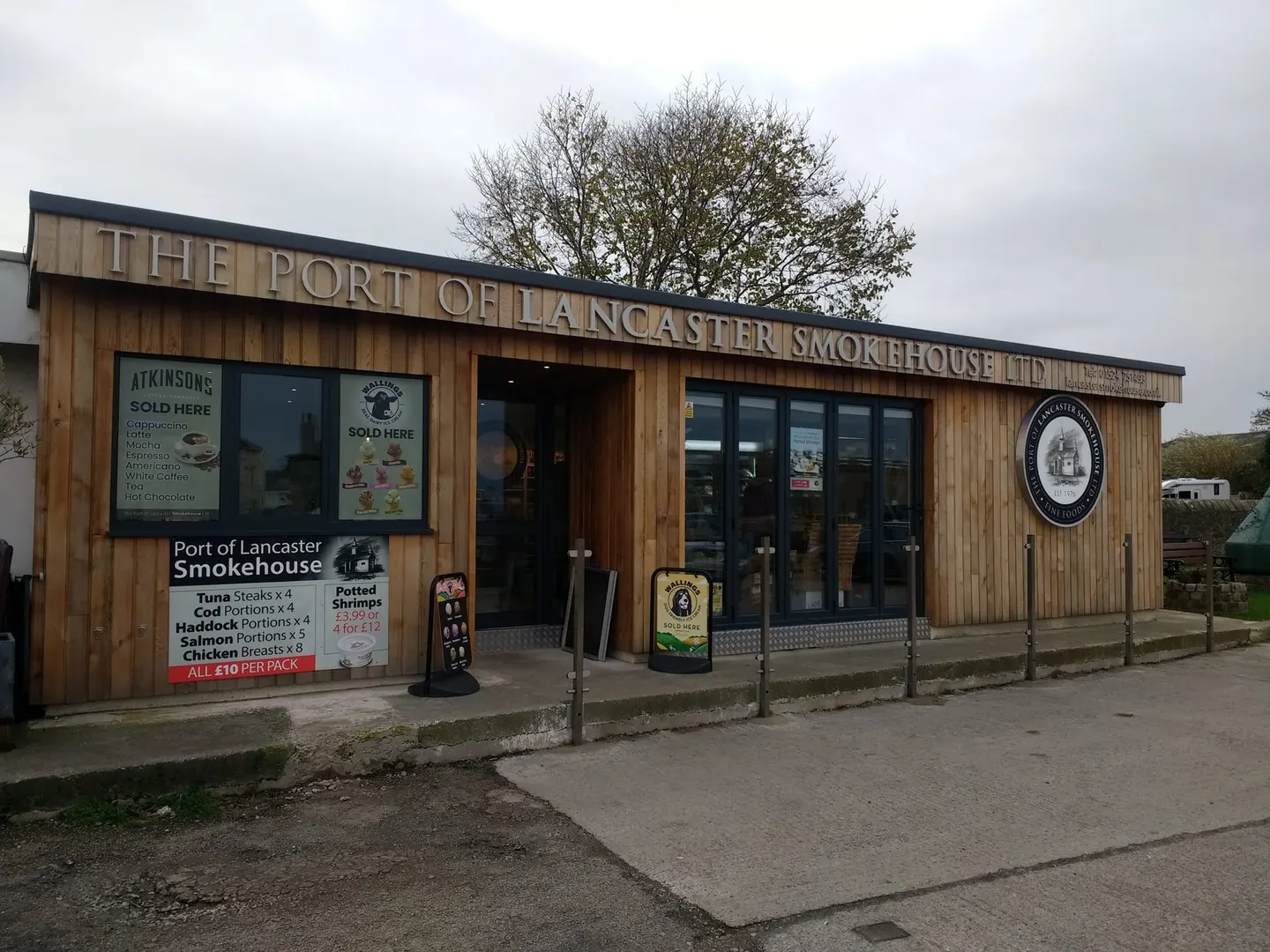 Photo of Port of Lancaster Smokehouse, a farm & farm shop near Glasson Dock, Lancashire, north west England.