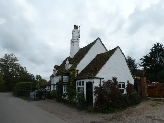 Photo of The Bull and Butcher, a pub near Turville in the Chilterns, Buckinghamshire, south east England.