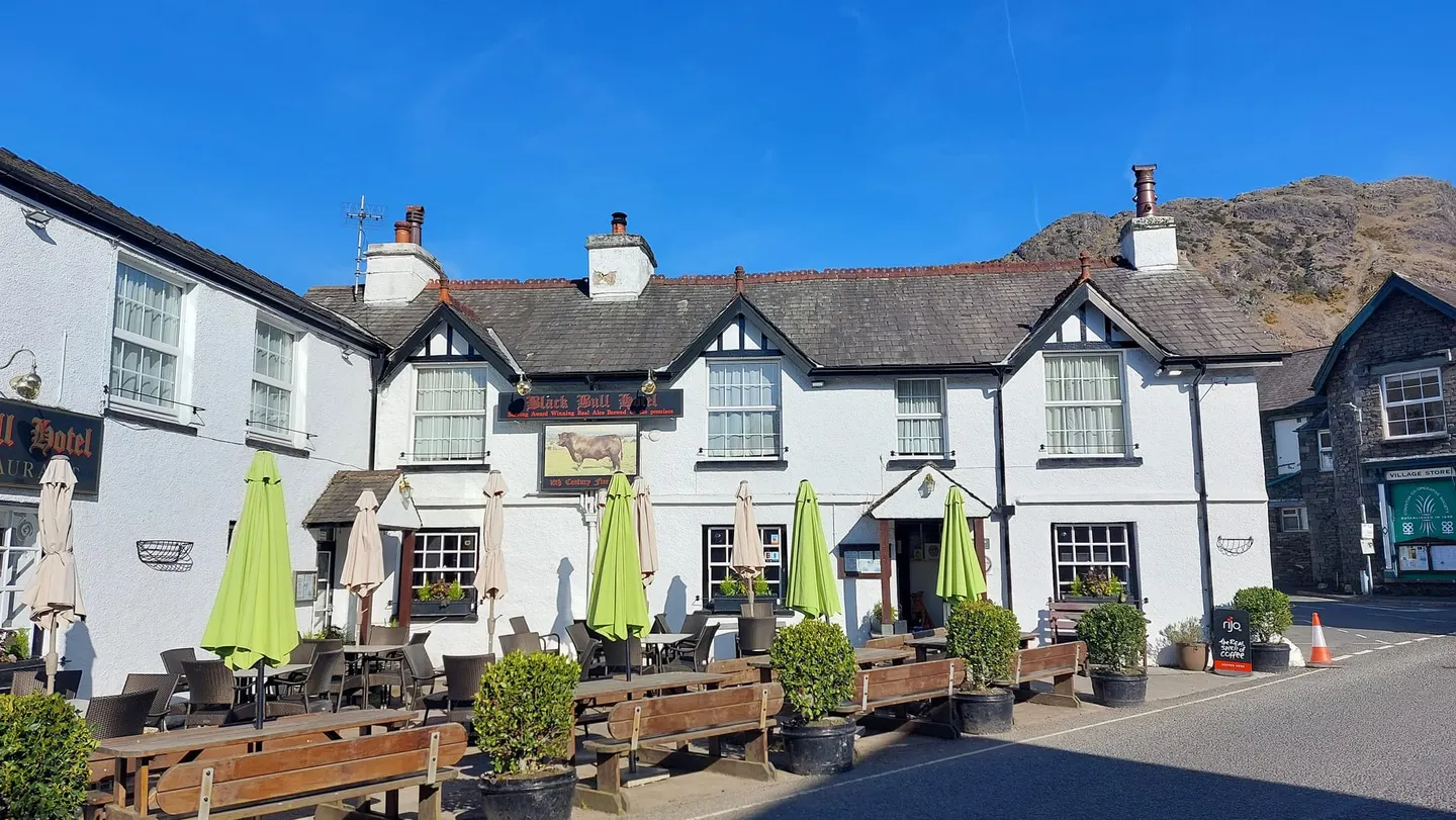 Photo of The Black Bull Inn (Coniston), a pub in the Lake District, Cumbria, north west England.
