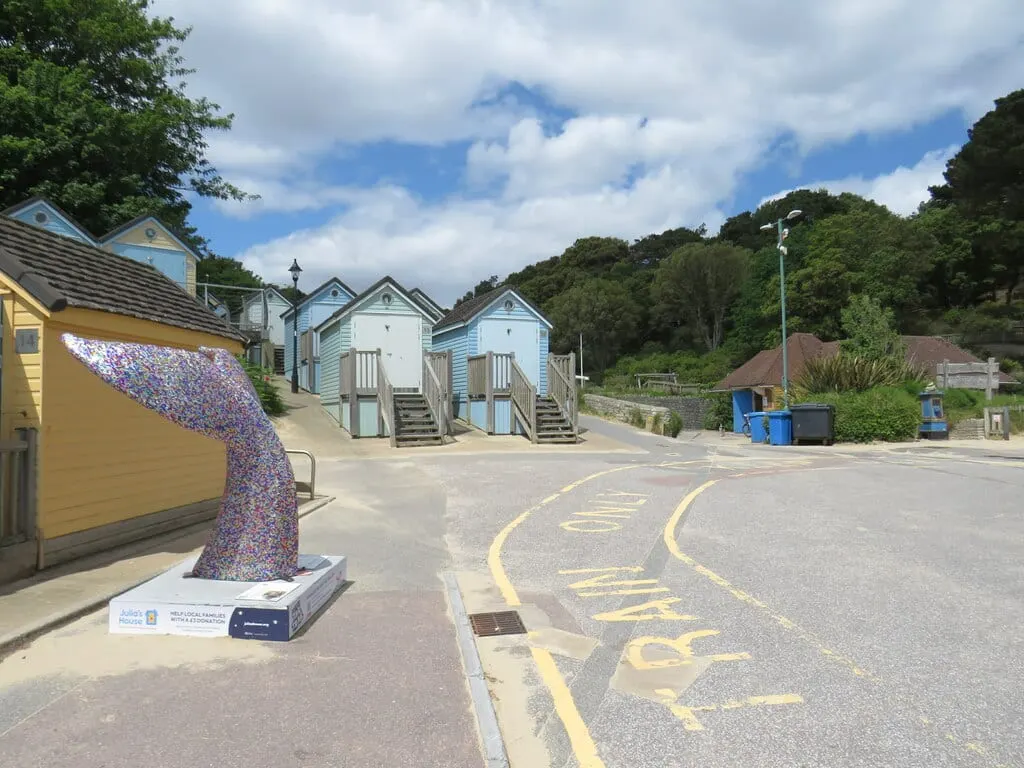 Photo of Bournemouth Alum Chine, a swimming spot in Dorset, south west England.