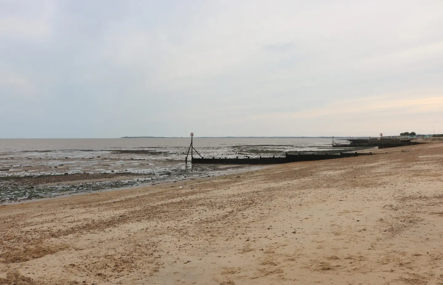 Photo of Dovercourt, a swimming spot near Harwich, Essex, eastern England.