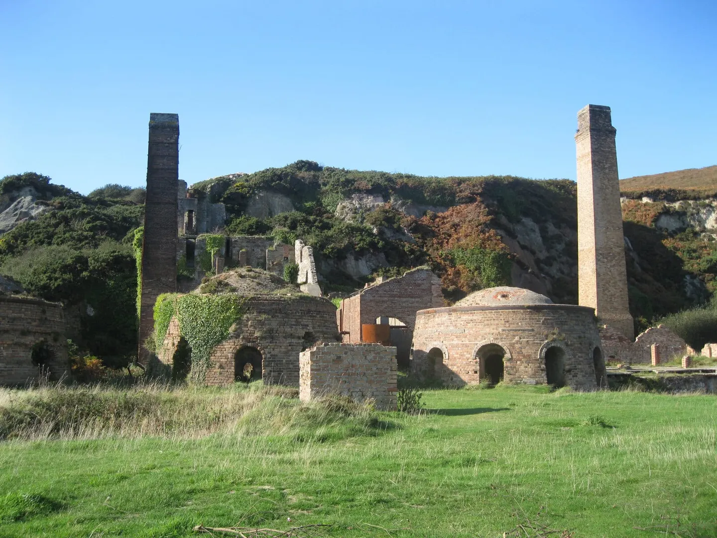 Photo of Porth Wen Brickworks, a landmark near Cemaes, Anglesey, north Wales.