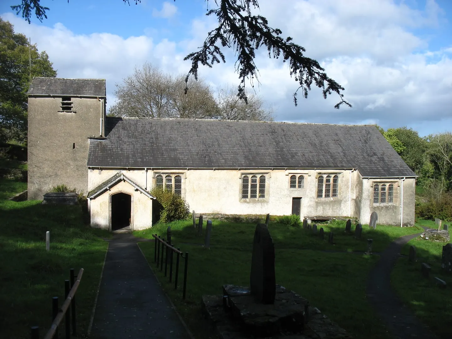 Photo of St Anthony's Church, a church near Cartmel Fell in the Lake District, Cumbria, north west England.