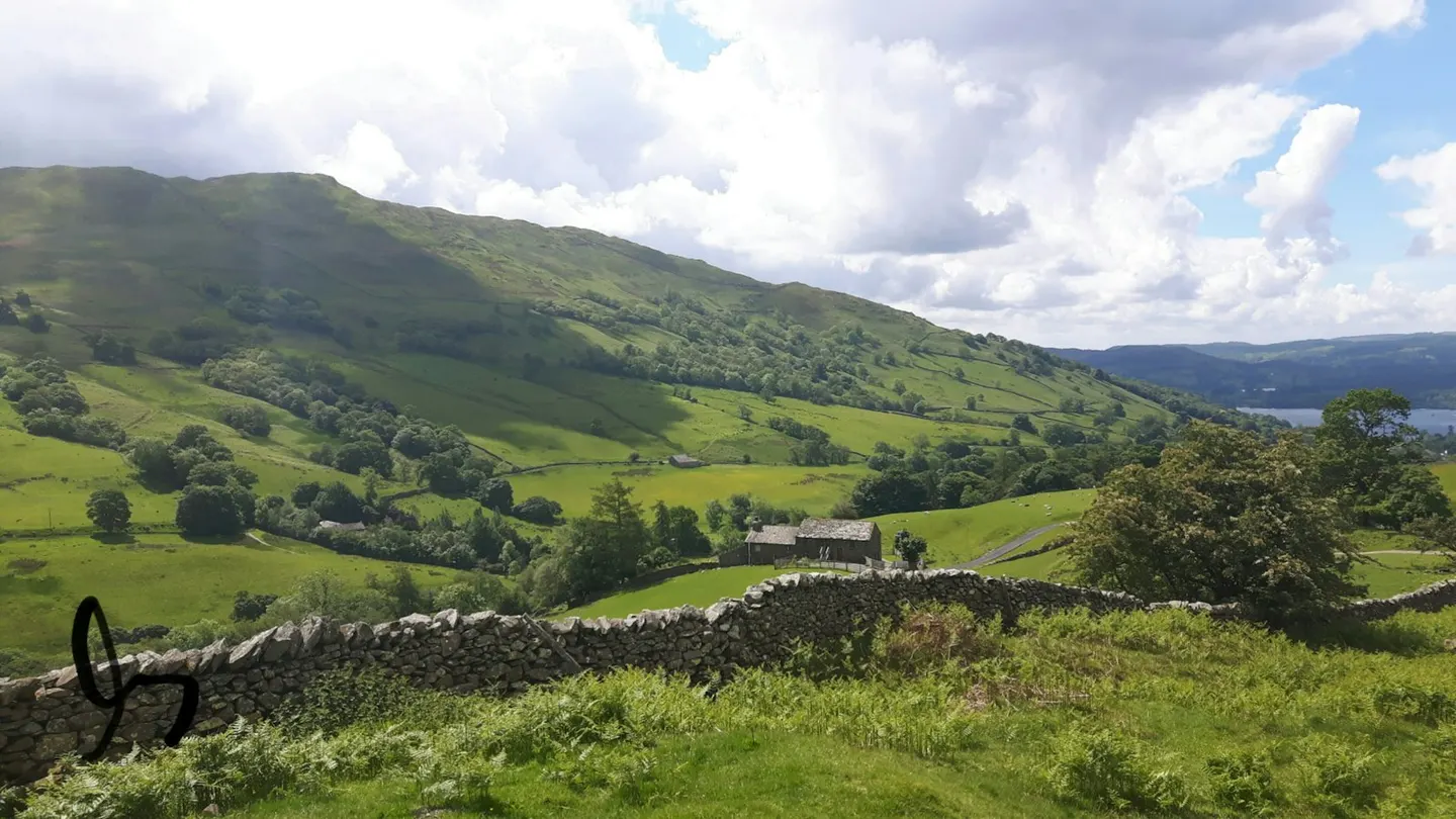 Photo along the Cumbria Way, a 70-mile long-distance path running from Ulverston to Carlisle, north west England.