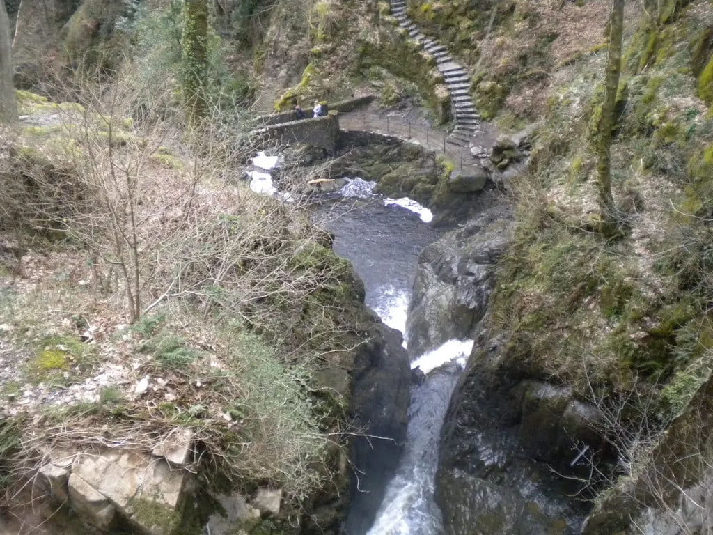 Photo of Aira Force, Cumbria — Looking down on the fall.