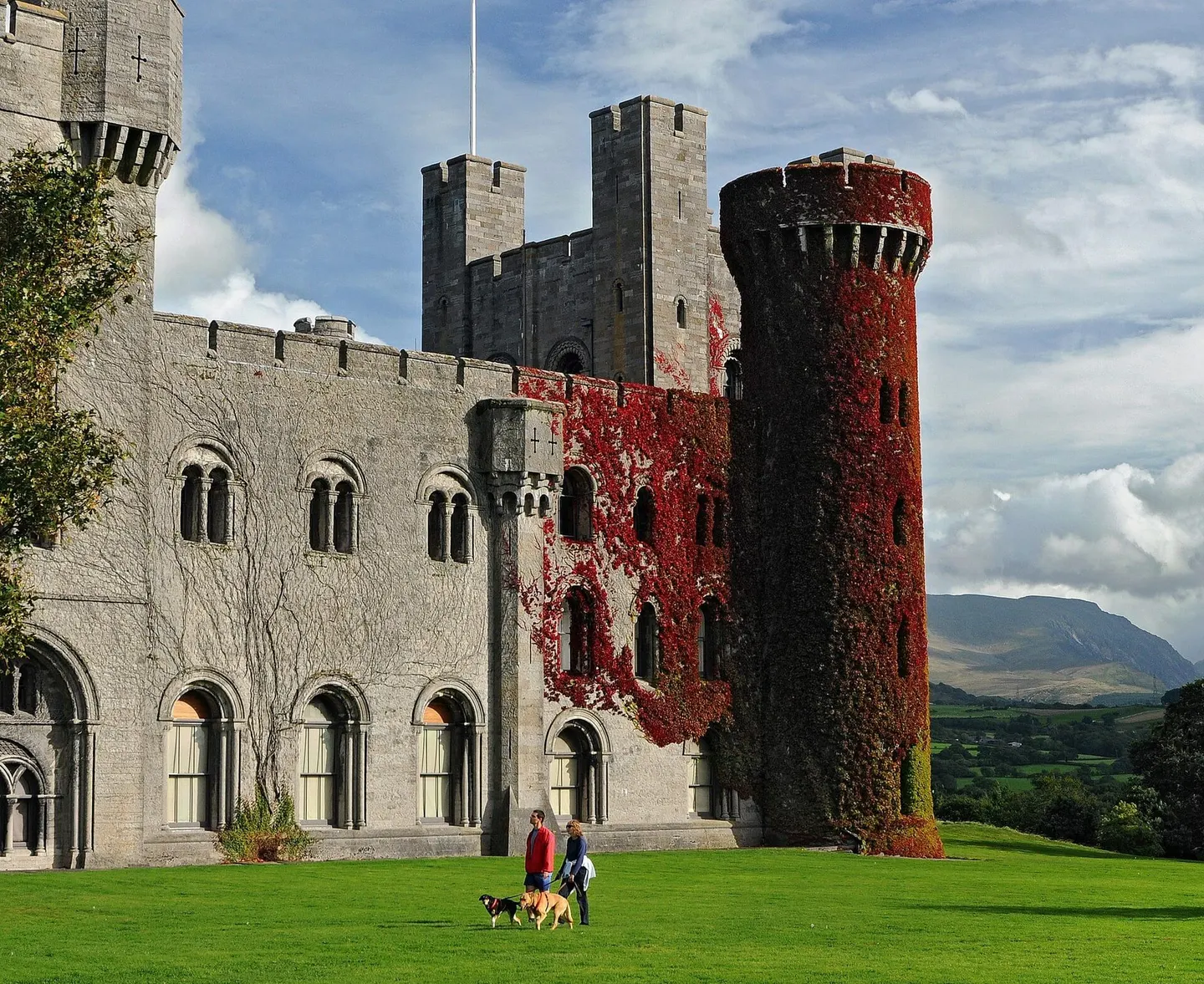 Photo of Penrhyn Castle, a castle near Bangor, Gwynedd, north Wales.