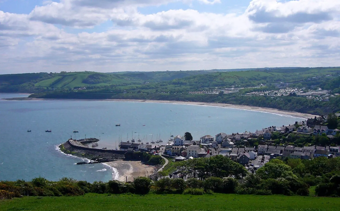 Photo of New Quay, a village in Ceredigion, mid Wales.