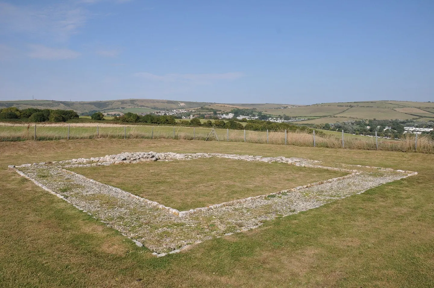 Photo of Jordan Hill Roman Temple, a Roman site near Osmington, Dorset, south west England.