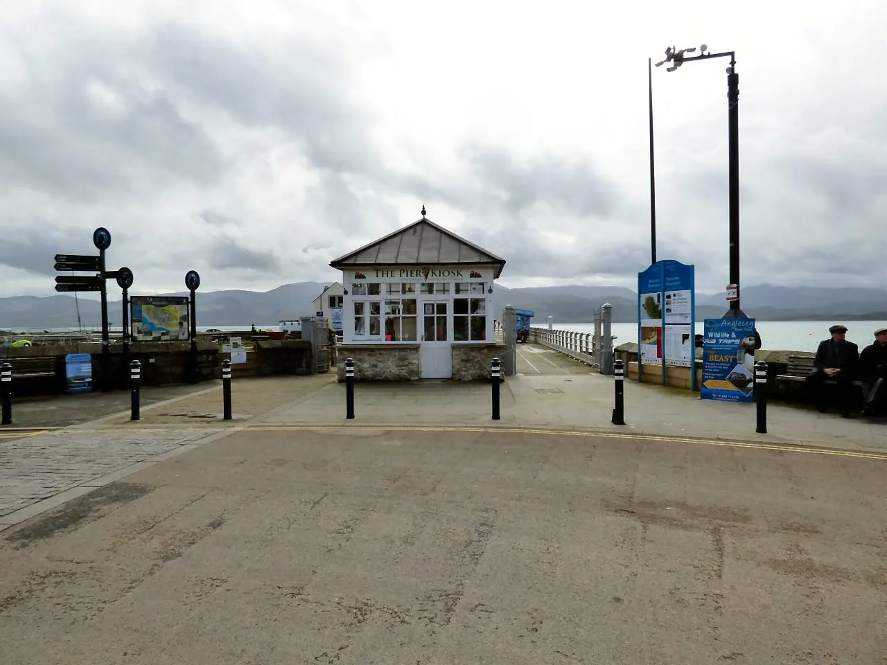 Photo of Beaumaris Pier, a landmark in Anglesey, north Wales.