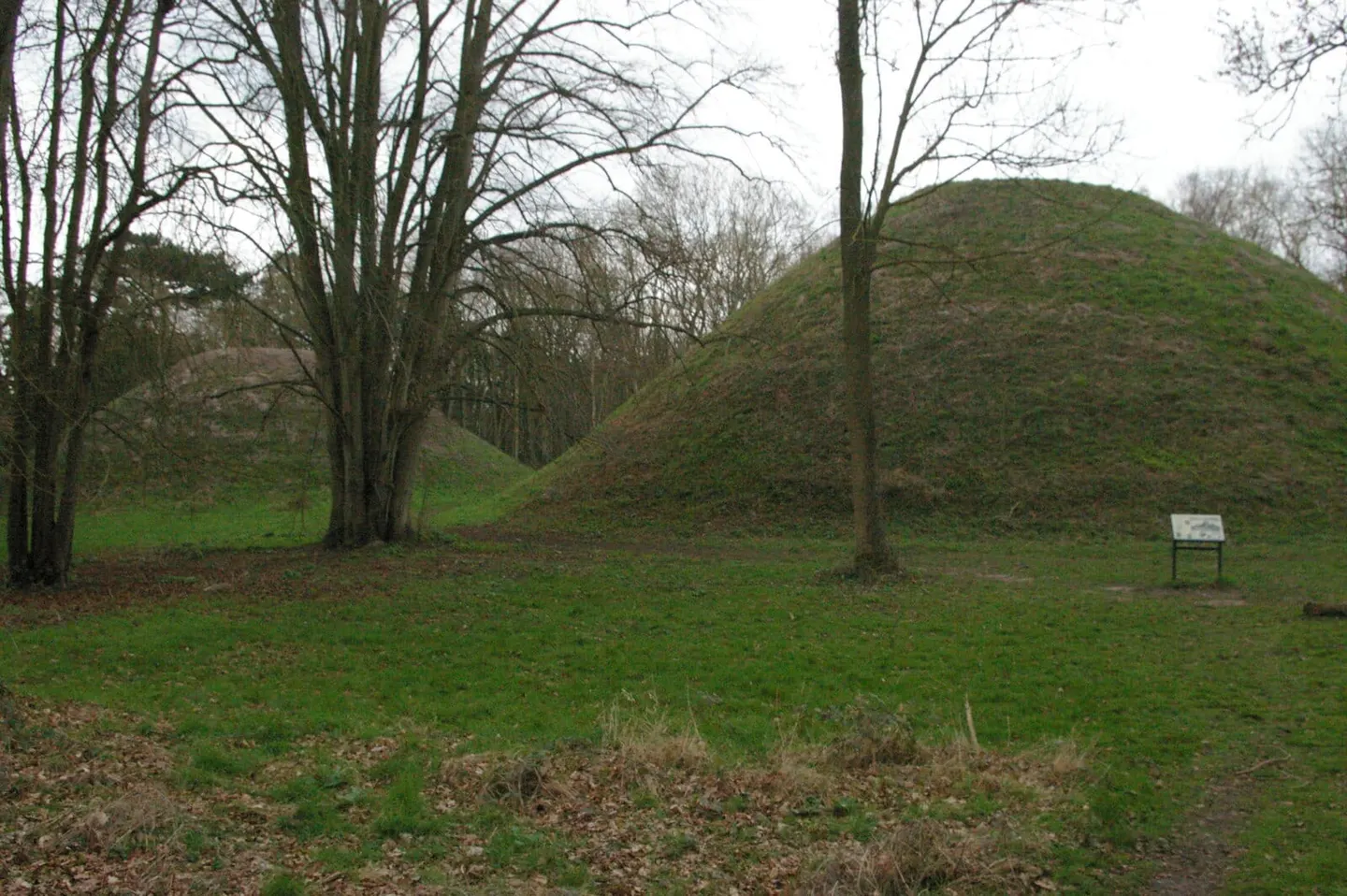 Photo of Bartlow Hills, a landmark near Linton, Cambridgeshire, eastern England.