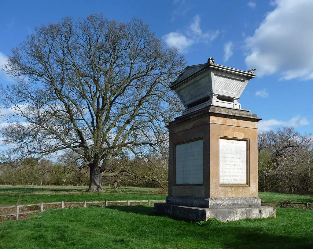Photo of Gray's Monument Stoke Poges, an ancient site near Eton, Buckinghamshire, south east England.