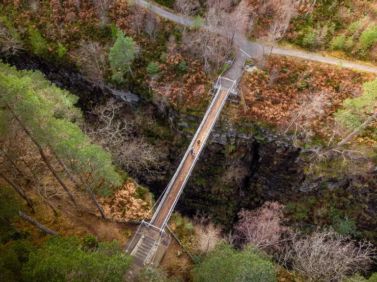 Photo of Corrieshalloch Gorge, a National Nature Reserve near Dundonnell, Highland, the Scottish Highlands and Islands.