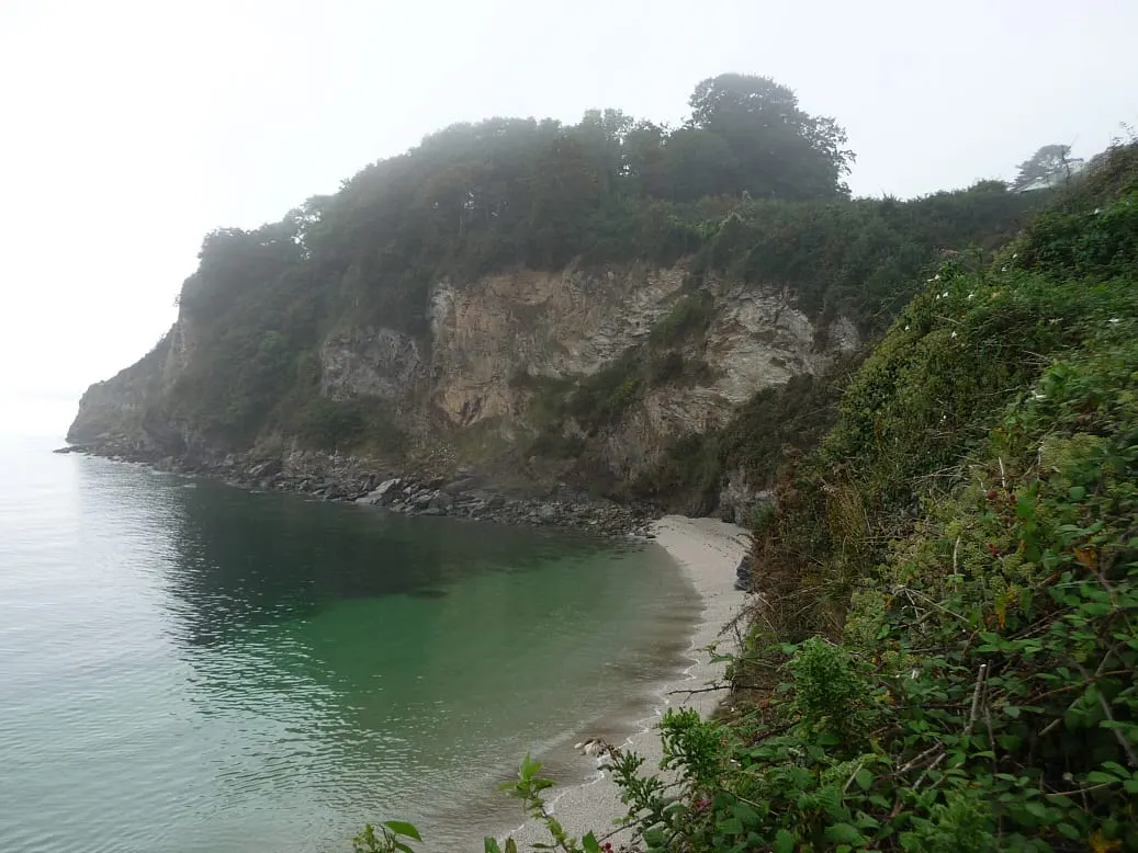 Photo of Duporth, a swimming spot near Charlestown, Cornwall, south west England.