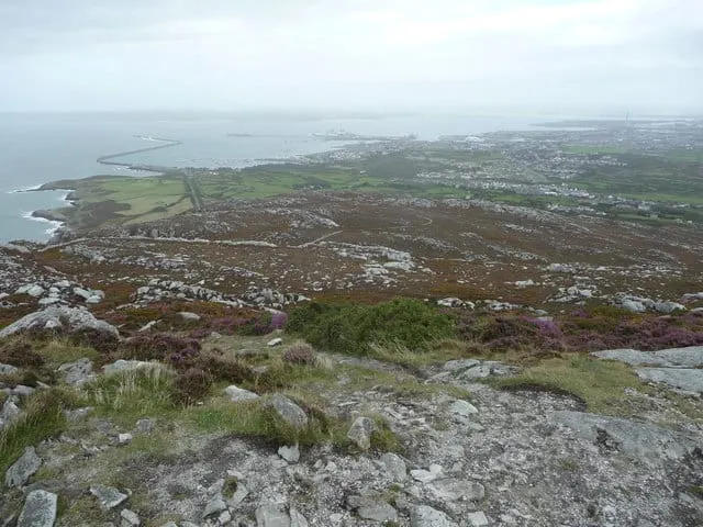 Photo: Holyhead Mountain, a 220m hill in Anglesey, north Wales.