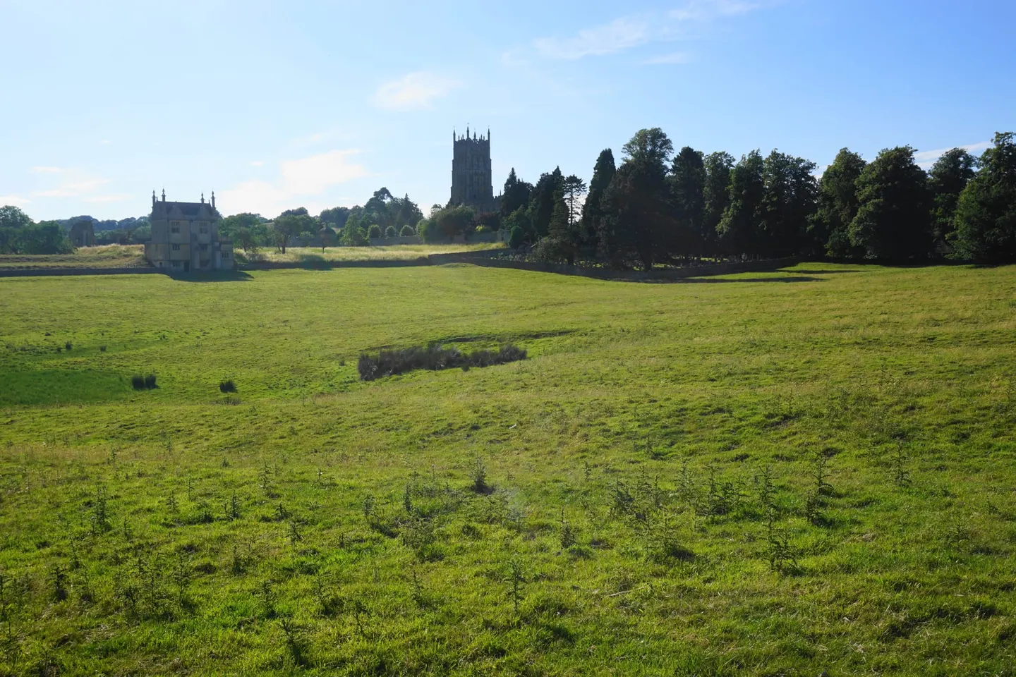 Photo of Market Hall and The Coneygree, an ancient site near Chipping Campden in the Cotswolds, Gloucestershire, south west England.