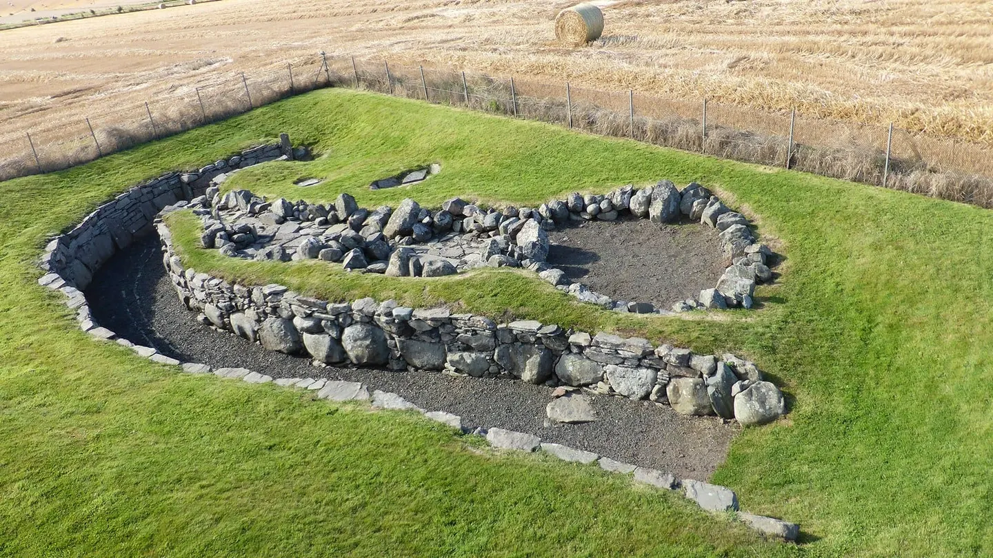 Photo of Ardestie Souterrain, a souterrain near Monifieth, the Angus, north east Scotland.