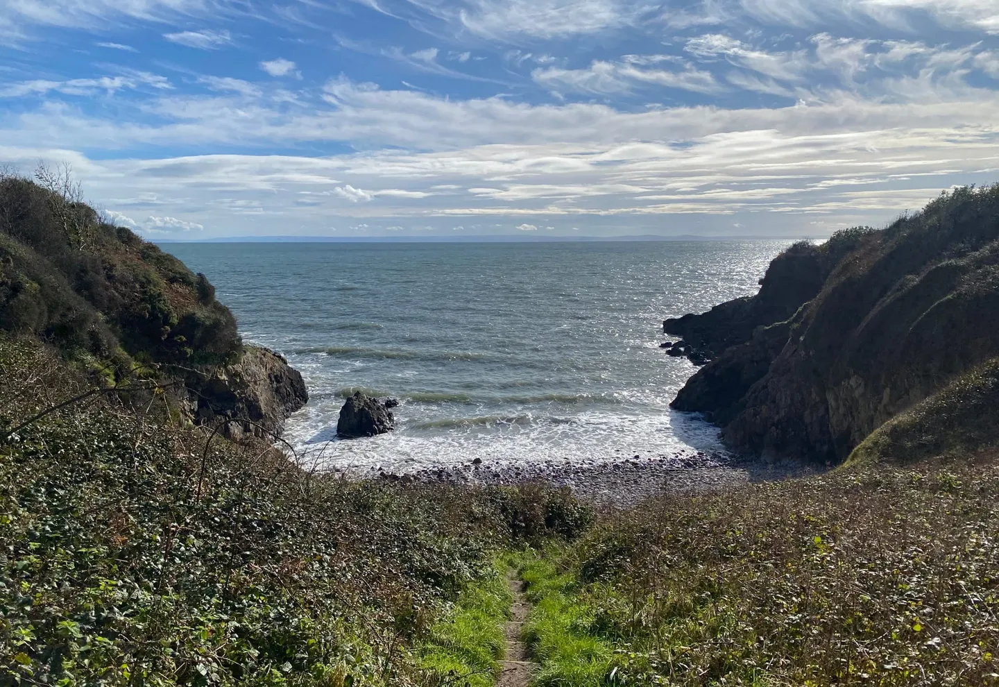 Photo of Brandy Cove, a cove near Bishopston in Gower, Swansea, south west Wales.