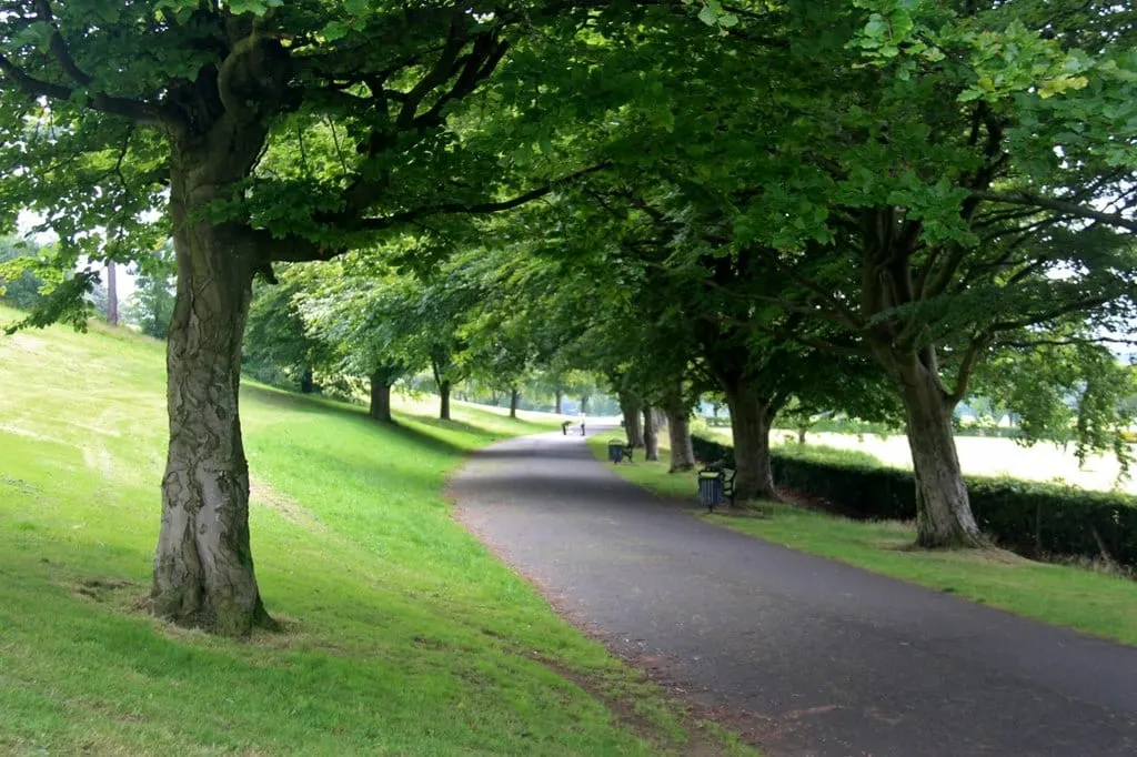 Photo of Bellahouston Park, a garden in Glasgow, central Scotland.