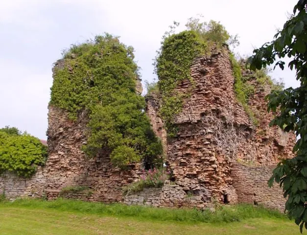 Photo of Alberbury Castle, a ruined castle near Melverley, Shropshire, central England.