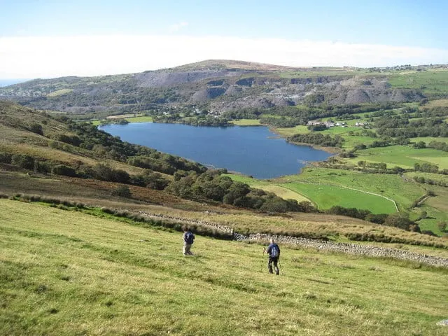 Photo of Llyn Nantlle Uchaf, a lake near Beddgelert in Eryri, Gwynedd, north Wales.