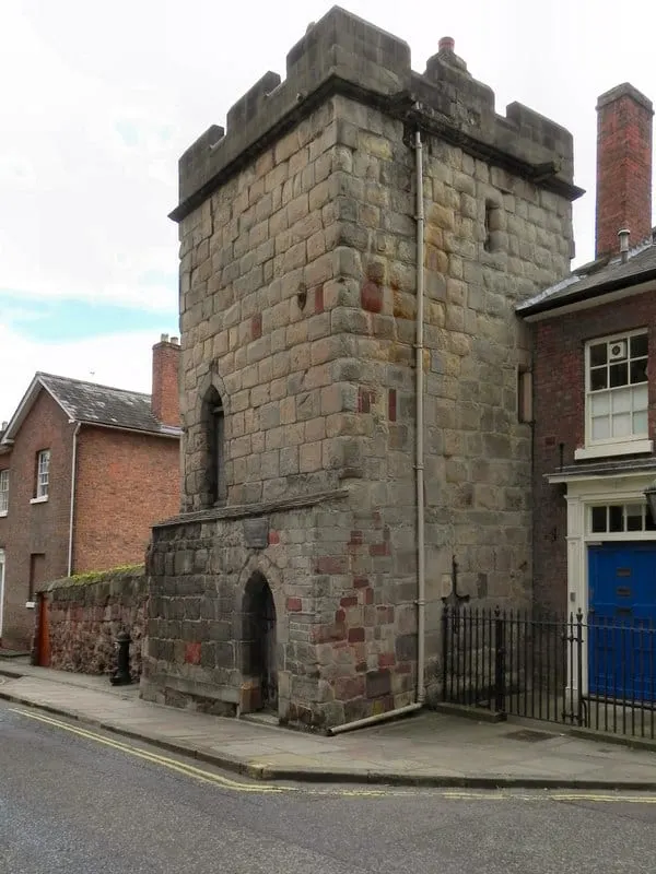 Photo of Town Walls Tower, an ancient site near Shrewsbury, Shropshire, central England.