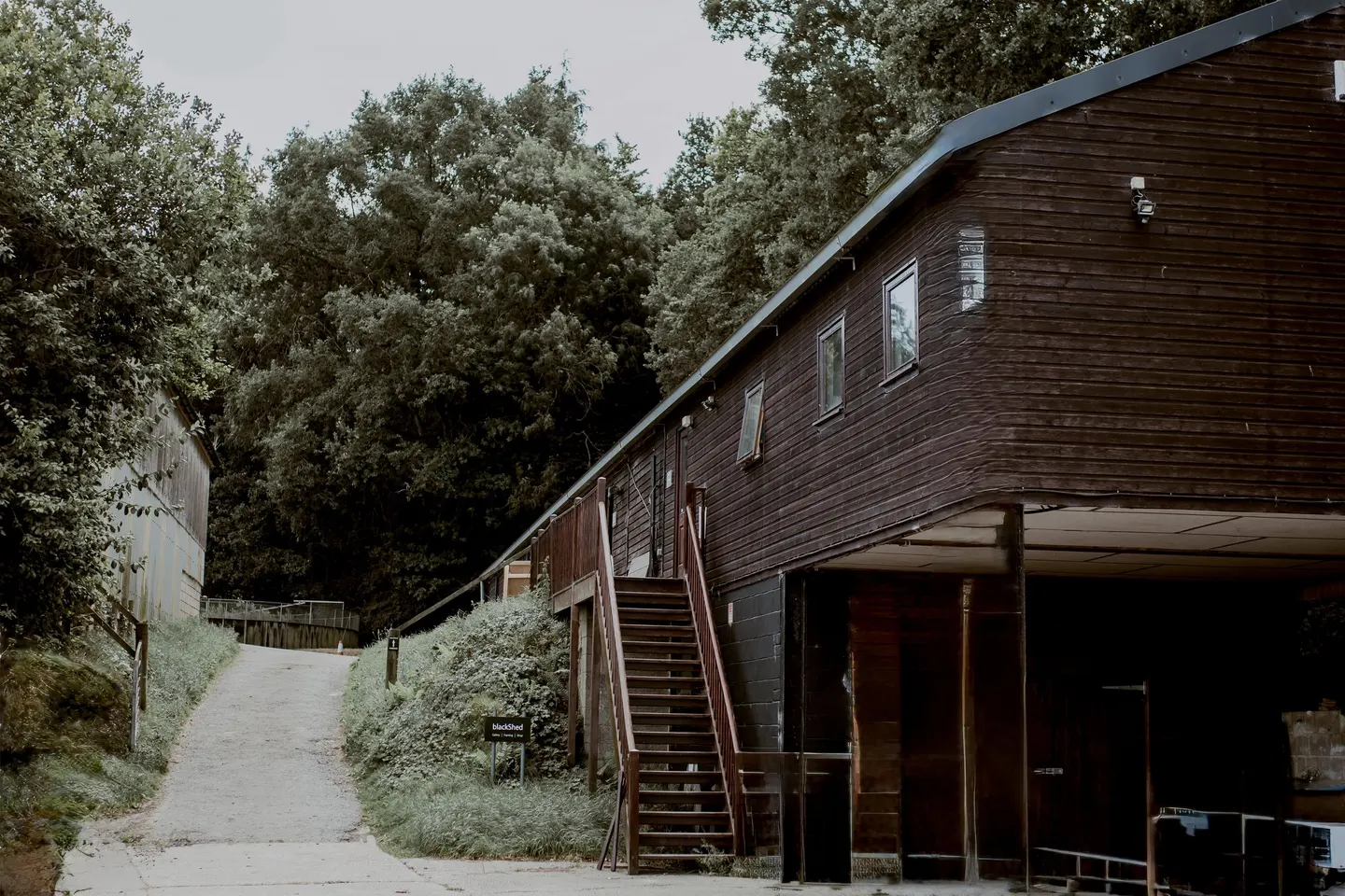 Photo of blackShed Gallery, a visitor attraction near Robertsbridge in the High Weald, East Sussex, south east England.