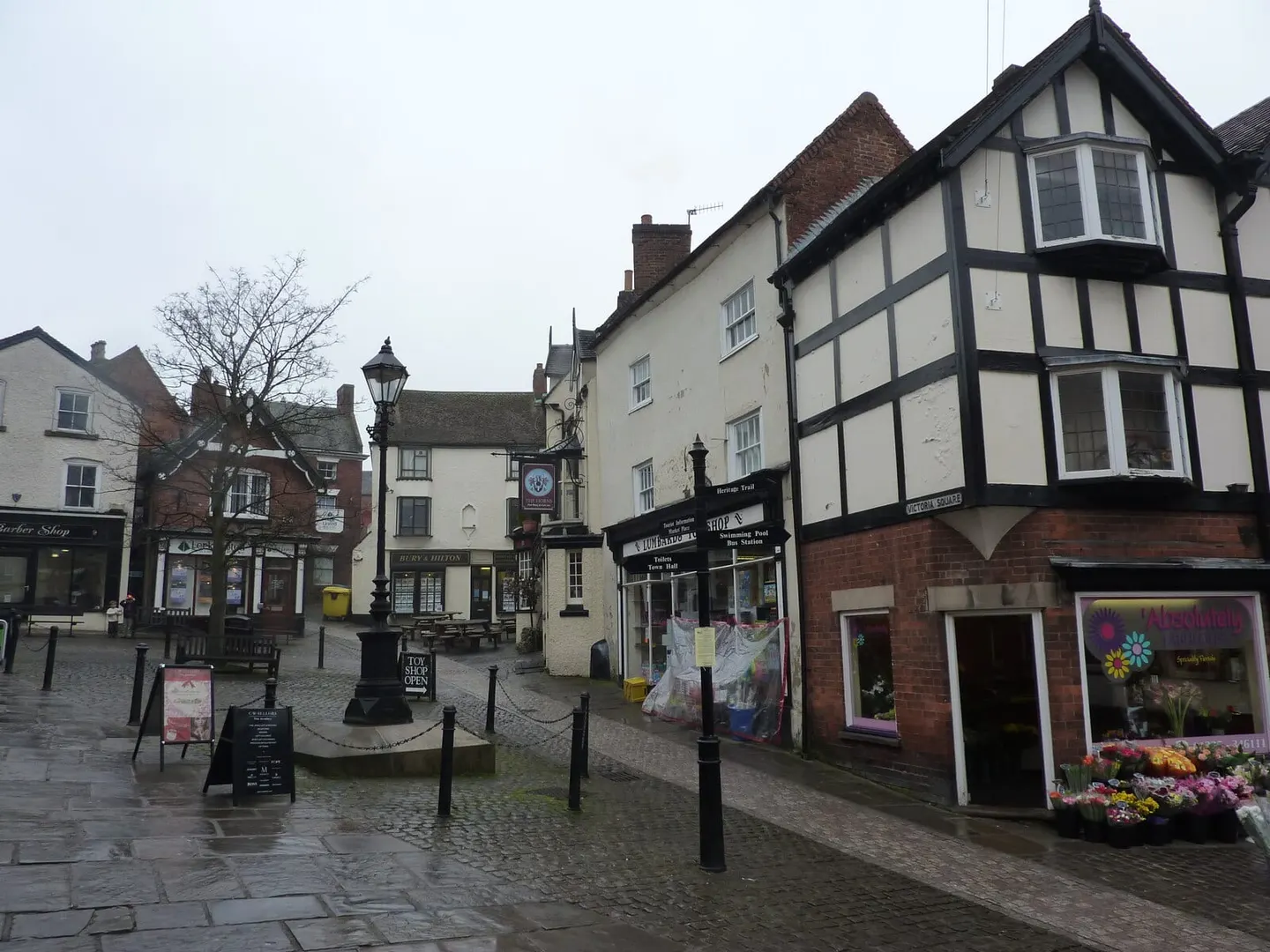 Photo of Ashbourne, a village in Derbyshire, central England.
