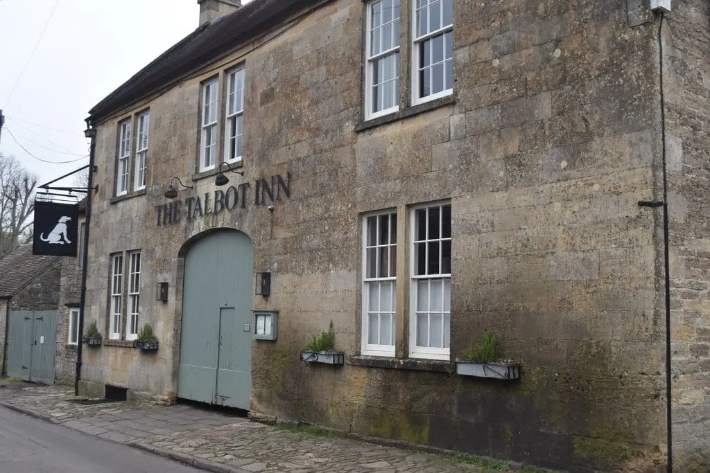 Photo of The Talbot Inn, a gastropub near Mells, Somerset, south west England.